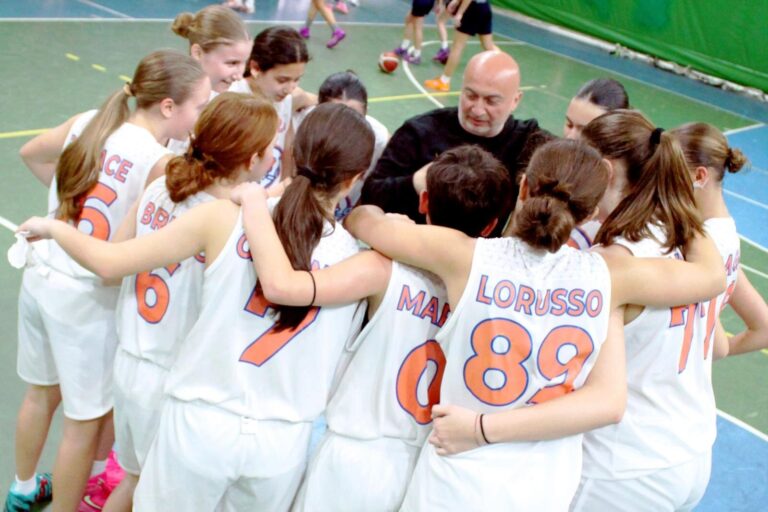 Il gruppo giovanile Support_o in cerchio prima della gara
